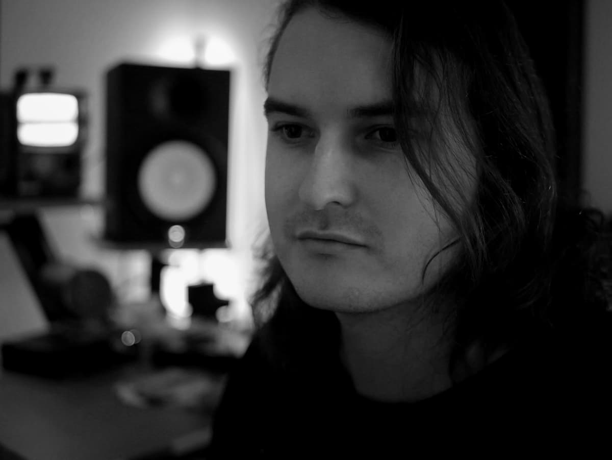 Joshua Press in the studio